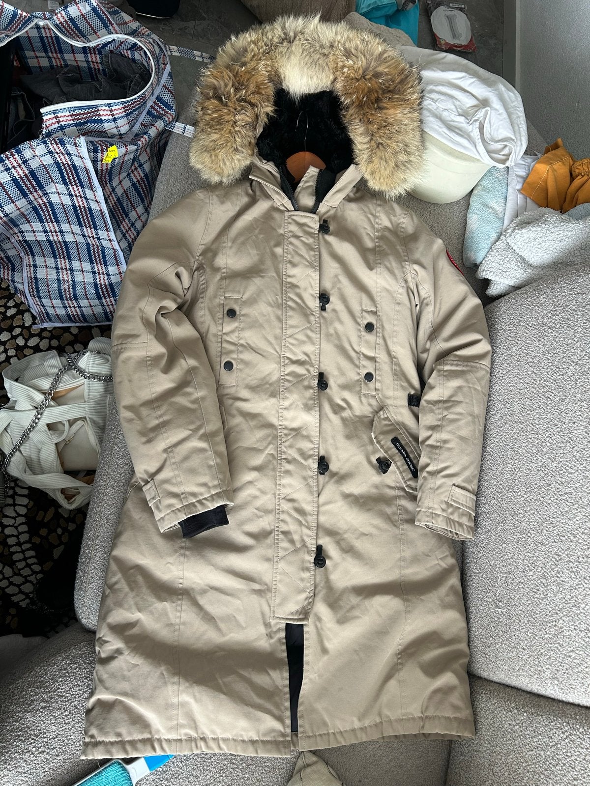 Canada Goose - Beige, Ophalen of Verzenden, Gedragen, Maat 34 (XS) of kleiner, Beige