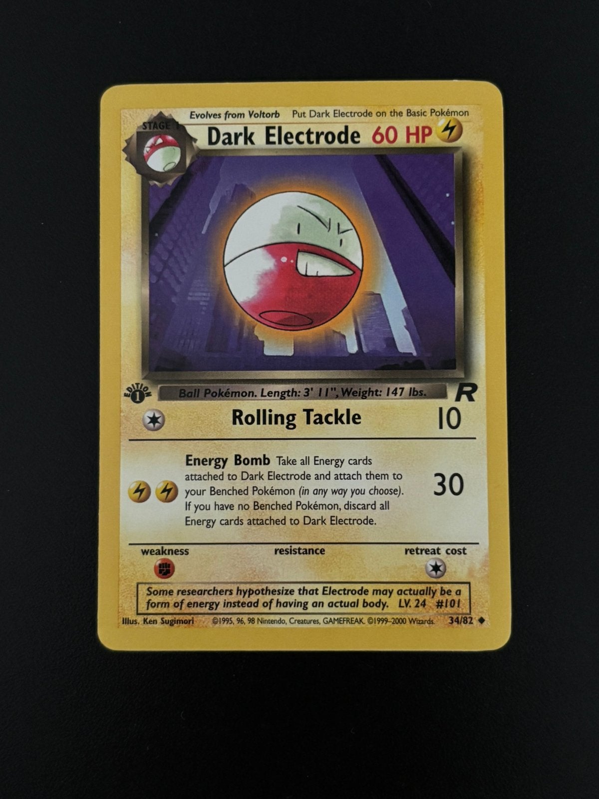 Dark Electrode 34/82 1st edition Team Rocket, Ophalen of Verzenden, Zo goed als nieuw