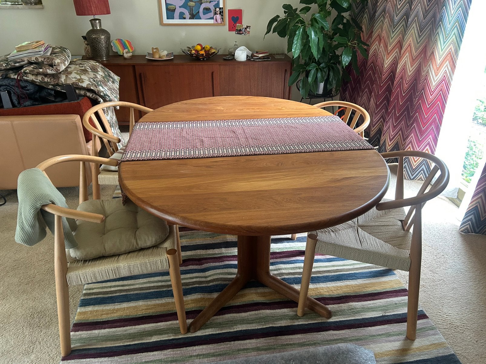 Vintage Scandinavische Eettafel, Ophalen