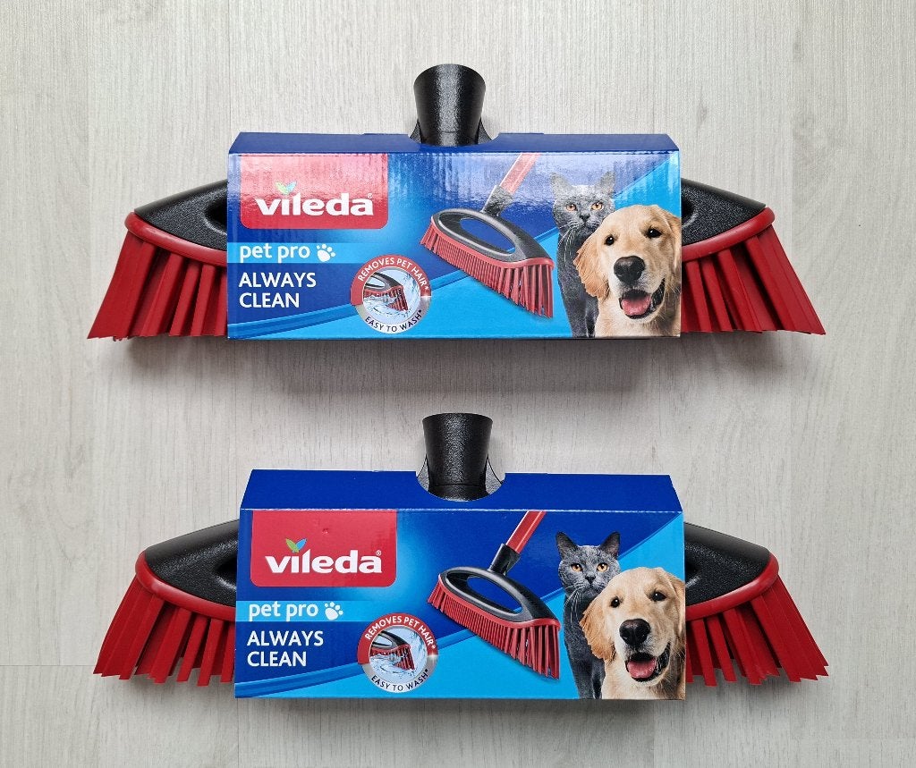 2 Vileda PetPro Always Clean opzetstukken bezemborstels, Ophalen of Verzenden, Bezem of Borstel