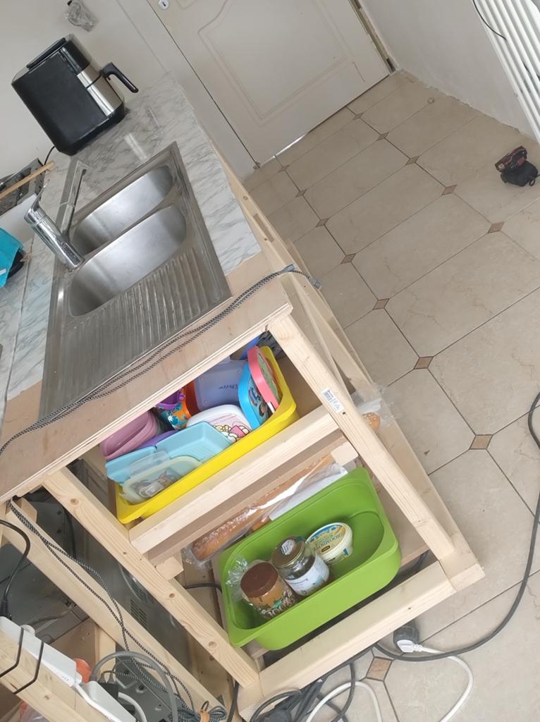 Mobiele keuken op wieltjes, Verzenden