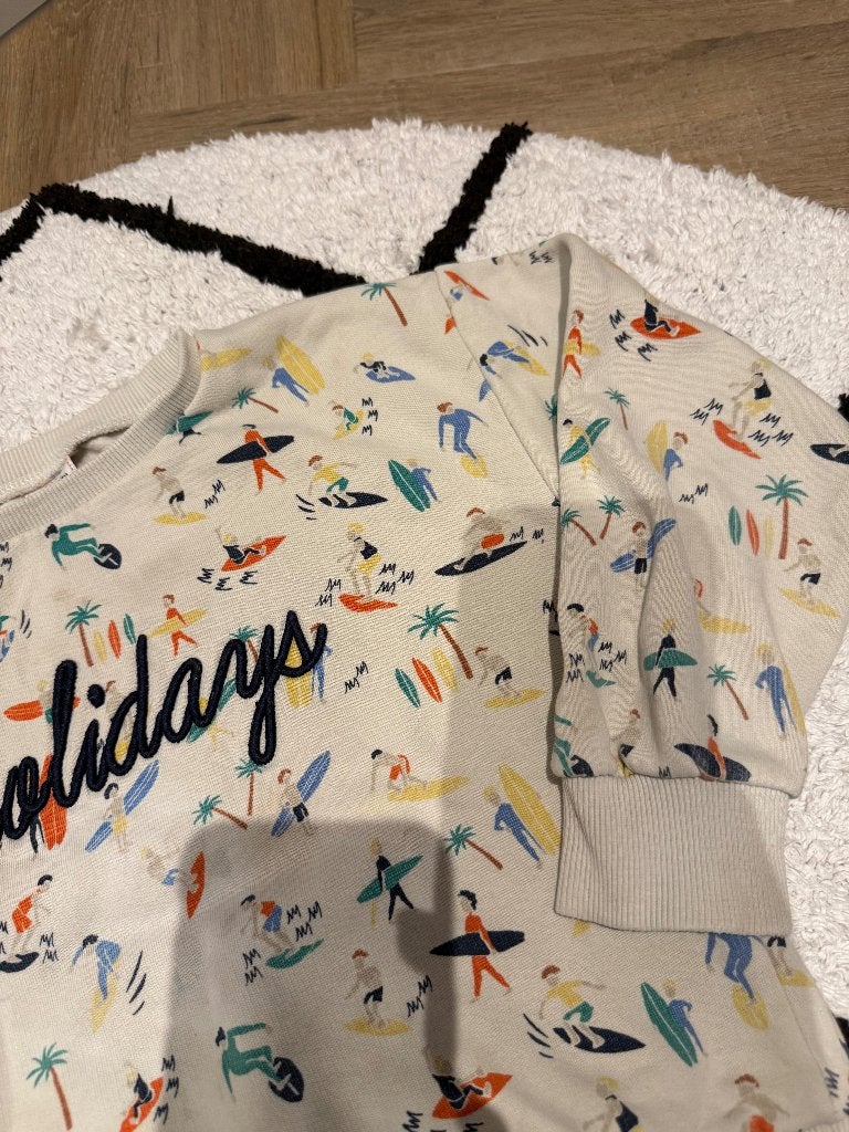 Foto 4 van Gebruikt wit print Tape a L'oeil sweater trui 104 (4y) Holid