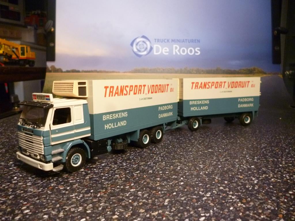 Tekno Scania 143 Transport Vooruit, Hobby en Vrije tijd, Modelauto's | 1:50, Ophalen of Verzenden, Nieuw, Bus of Vrachtwagen, Tekno
