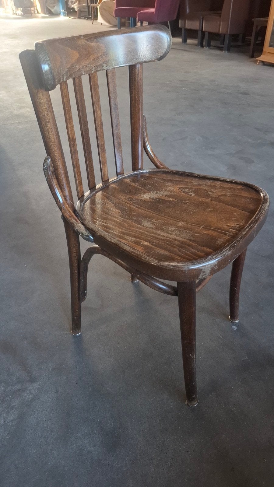 8 thonet cafe bistro spijltjes stoelen hout bentwood hout, Huis en Inrichting, Stoelen, Gebruikt, Bruin, Ophalen of Verzenden