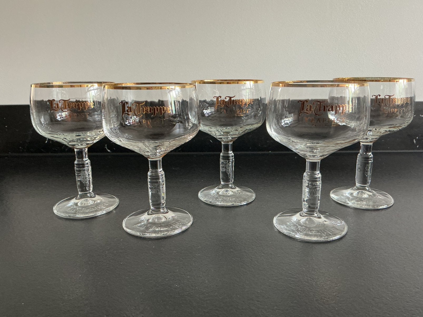 5 La Trappe bierglazen, Ophalen of Verzenden