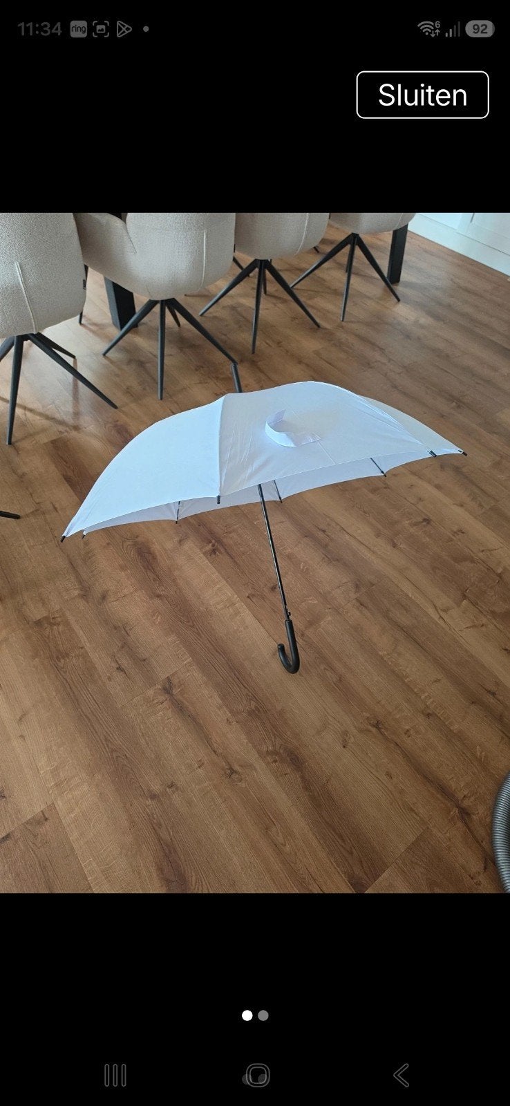15 witte paraplu's nieuw, Ophalen, Nieuw, Wit