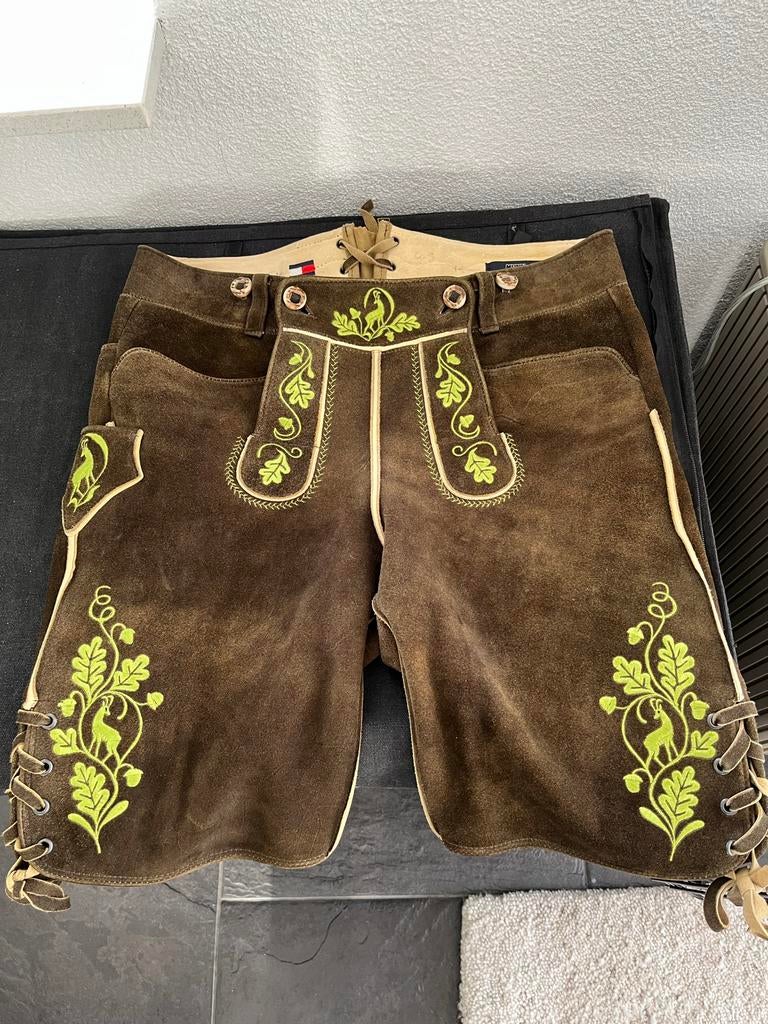 Prachtige Meindl lederhose limited edition Hilfiger maat 50, Ophalen of Verzenden, Gedragen, Maat 48/50 (M)