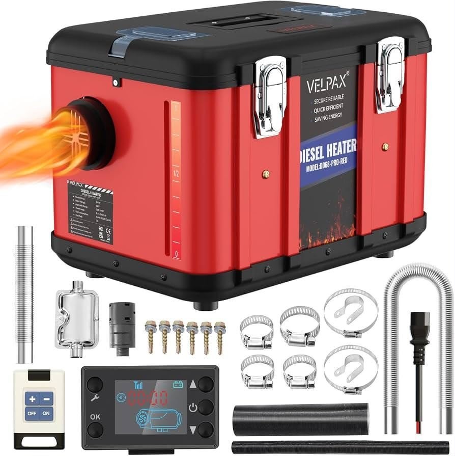 Dieselkachel, Standkachel, 8KW, 12V, Camper, Diesel Heater, Minder dan 30 cm, Minder dan 60 cm, Ophalen of Verzenden, 800 watt of meer