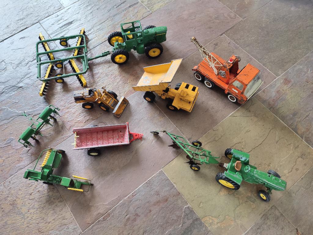 ERTL verzameling grote werk voertuigen tractors John Deere., Ophalen of Verzenden, Gebruikt, Overige typen, ERTL