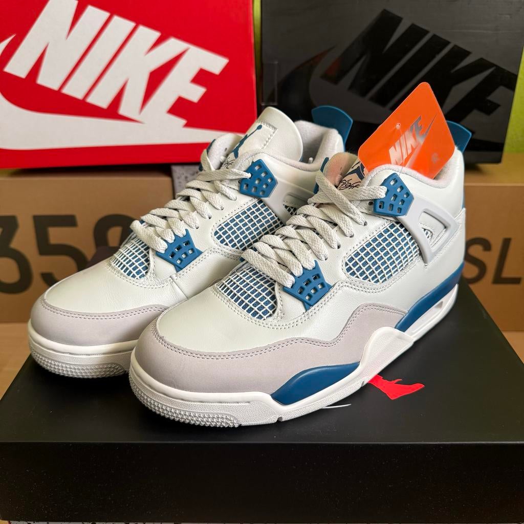 Nike Air Jordan 4 Retro Military Blue, Ophalen of Verzenden, Nieuw, Blauw, Sneakers of Gympen