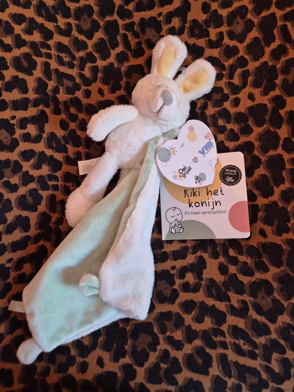 VIB Kiki het Konijn Knuffeldoekje - Nieuw met boekje, Kinderen en Baby's, Ophalen of Verzenden, Nieuw, Overige typen