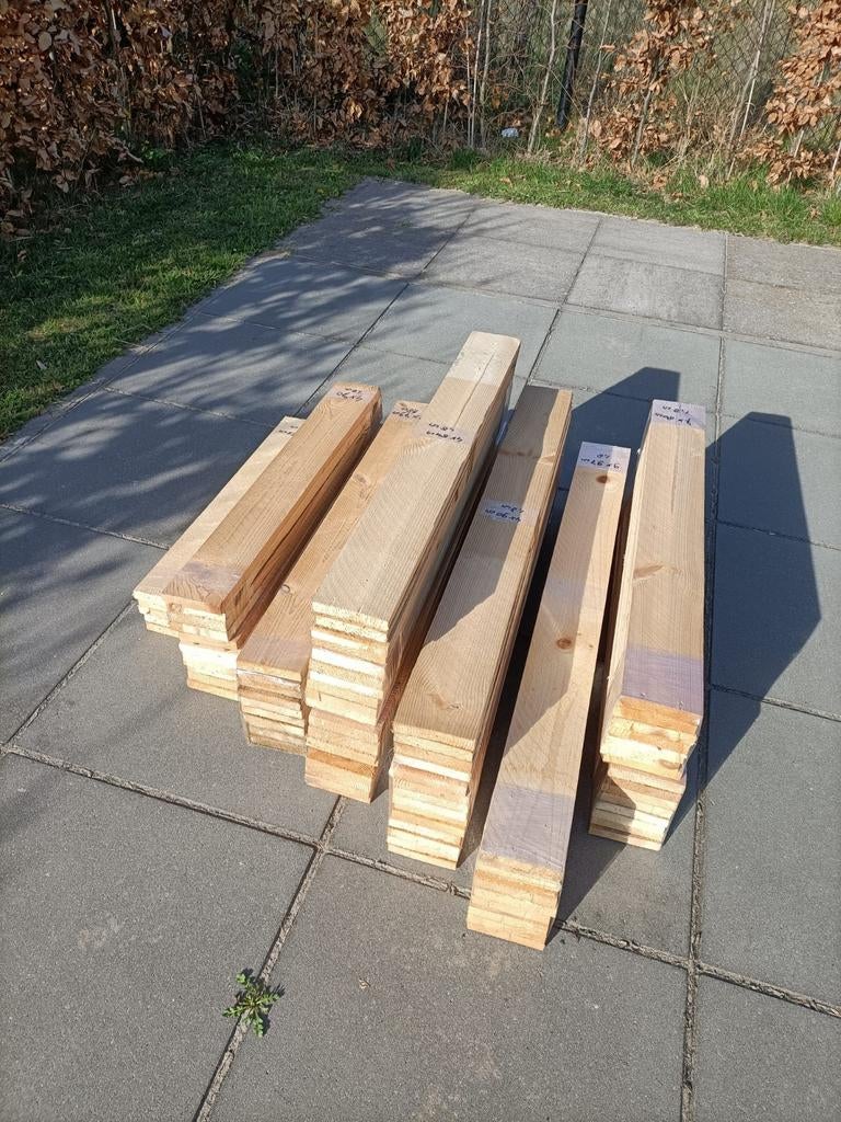 Aanbieding: 83 planken van 10x1,8 cm met 20% korting, Doe-het-zelf en Verbouw, Hout en Planken, Ophalen, Minder dan 25 mm, Plank
