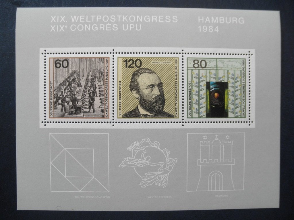 Postzegels Duitsland 1984 blok 19 UPU - cw. 4,50 postfris., Ophalen of Verzenden, BRD, Postfris
