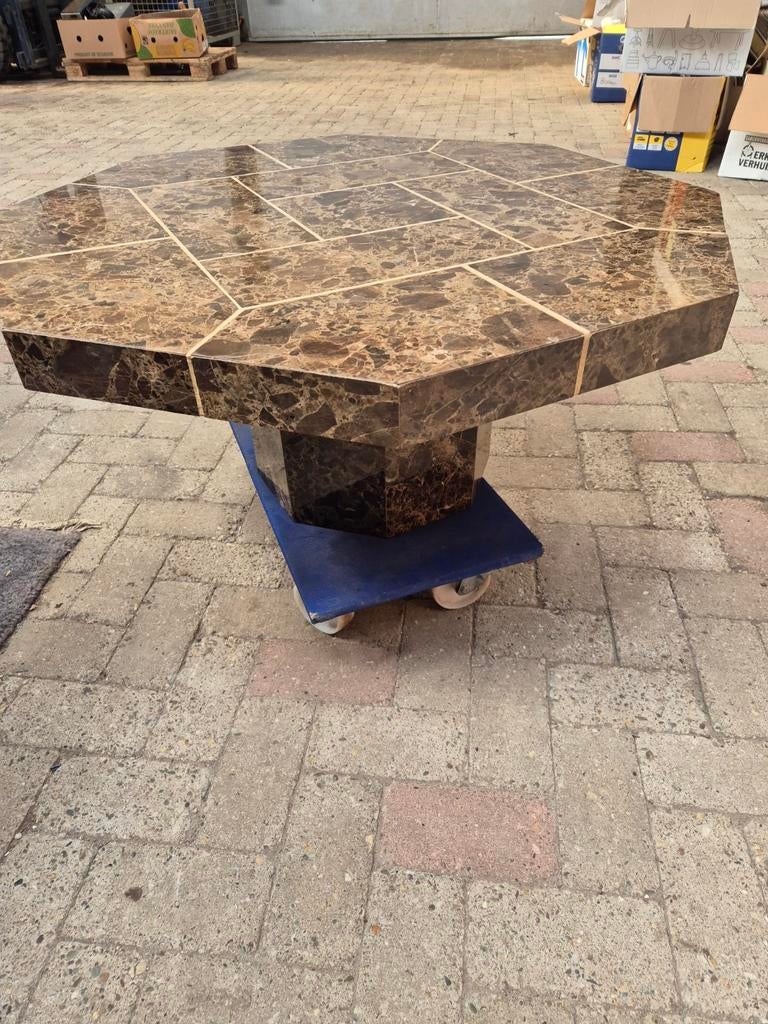 Marmeren salontafel, Huis en Inrichting, Tafels | Salontafels, Ophalen, 50 tot 100 cm, ., 50 tot 100 cm