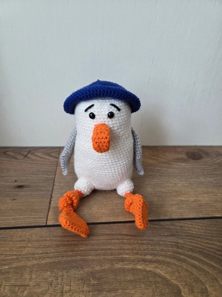 Gehaakte meeuw, Overige materialen, Overige stijlen, Nieuw, Ophalen of Verzenden