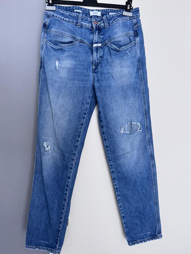 Closed pedal pusher maat 28, Verzenden, Gedragen, Blauw, W28 - W29 (confectie 36)