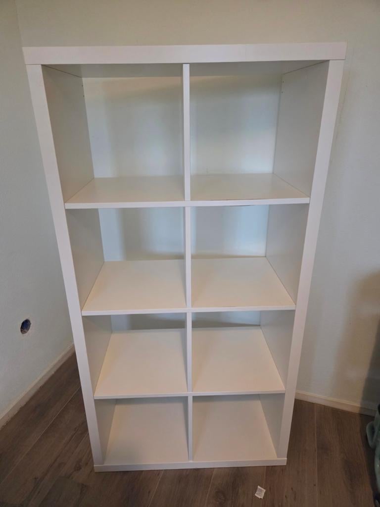 Kallax kast vakkenkast Ikea wit, Huis en Inrichting, Kasten | Boekenkasten, Gebruikt, 50 tot 100 cm, 100 tot 150 cm, 25 tot 50 cm