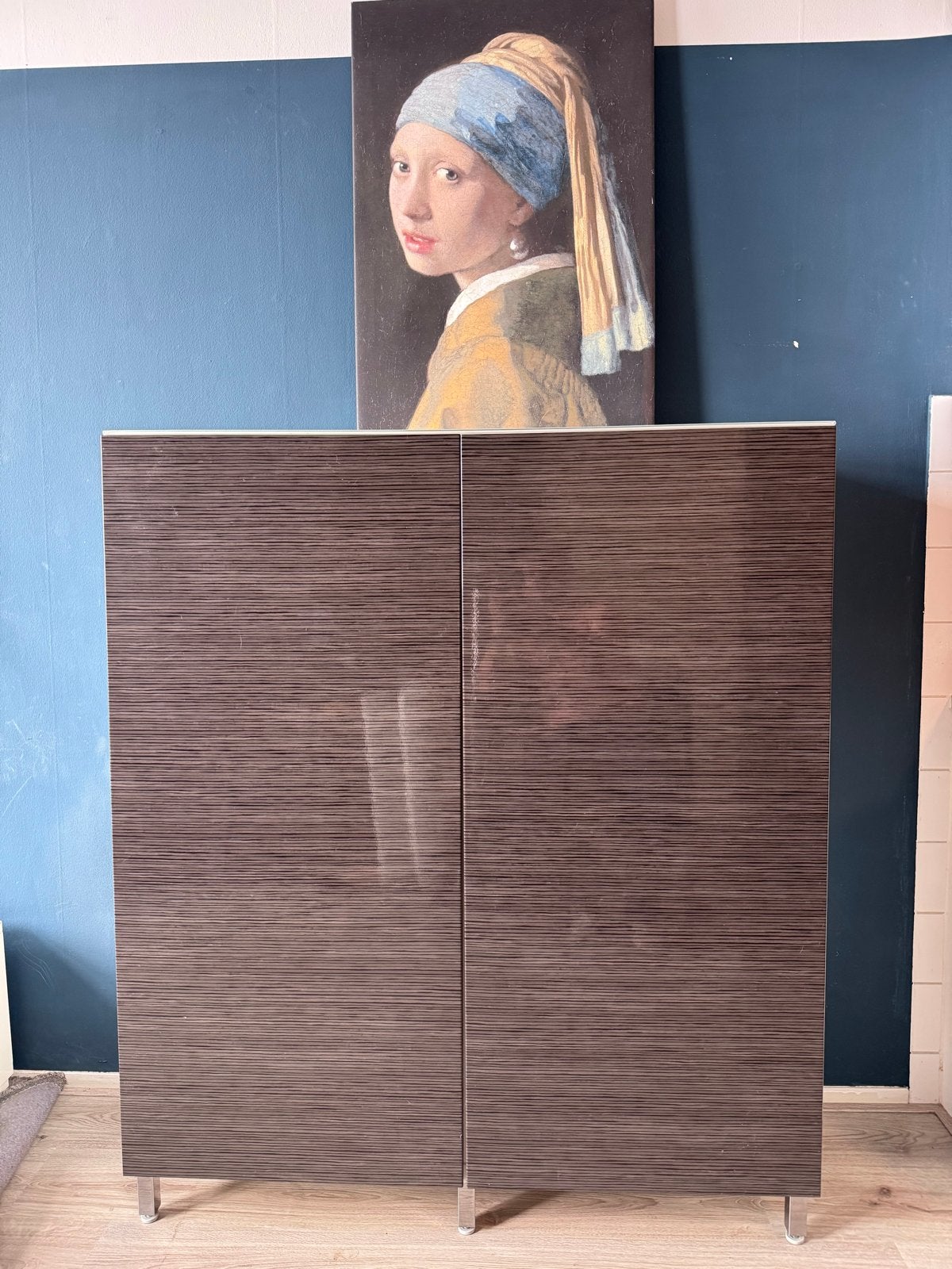 IKEA Besta Kast Grijs/Bruin met 7 planken en glazen plaat, Ophalen, Gebruikt