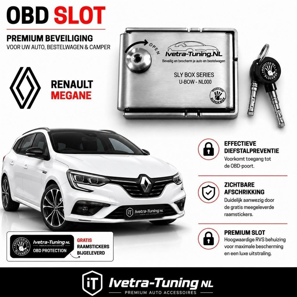 OBD Slot Renault Megane | OBD Lock Renault Megane, Verzenden, Info@ivetra-tuning.nl | www.ivetra-tuning.nl, Ivetra-Tuning NL, Huissen
