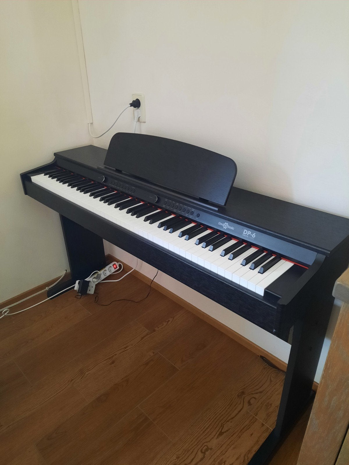 Gear4Music DP-6 Digitaal Piano - Volledig Werkend, Ophalen, Gebruikt, Zwart, Digitaal
