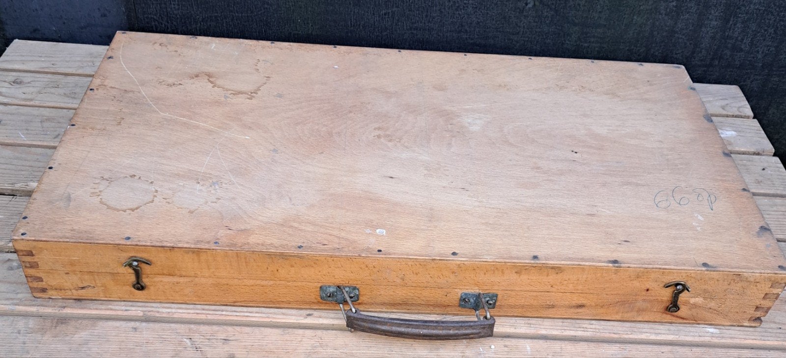 Kist kisten aluminium potjes decoratie, Verzenden