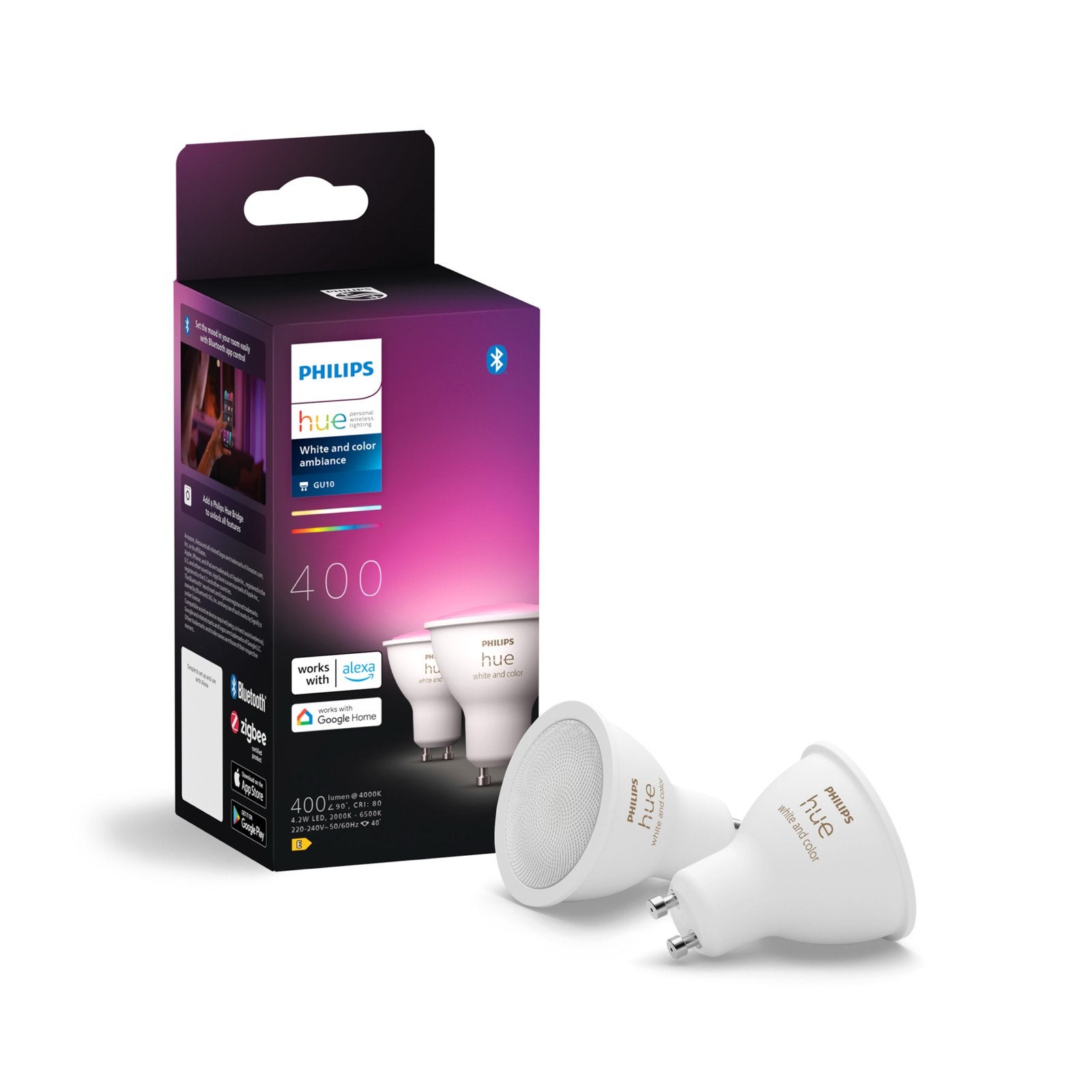 Philips Hue GU10 White & Color Ambiance - 2-pack (Nieuw), Ophalen of Verzenden, Nieuw