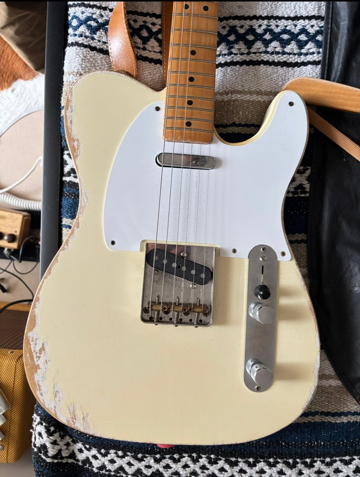 Custom Tele MJT Nitro Pine / Fender Road Worn Bare Knuckle, Muziek en Instrumenten, Snaarinstrumenten | Gitaren | Elektrisch, Ophalen