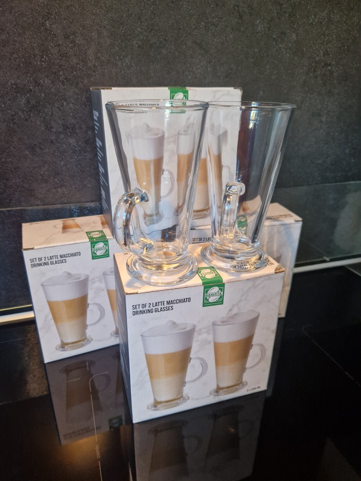 Latte Macchiato drinkglazen - Set van 2, Overige typen, Ophalen of Verzenden, Nieuw, Glas