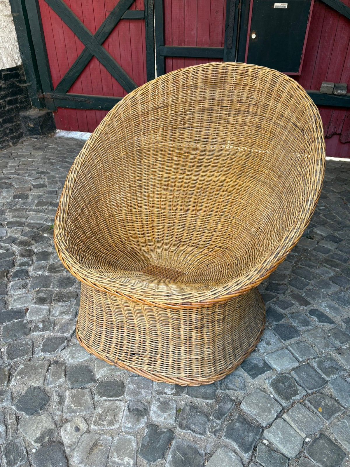 Rieten fauteuil, Ophalen, Gebruikt, 75 tot 100 cm, 50 tot 75 cm