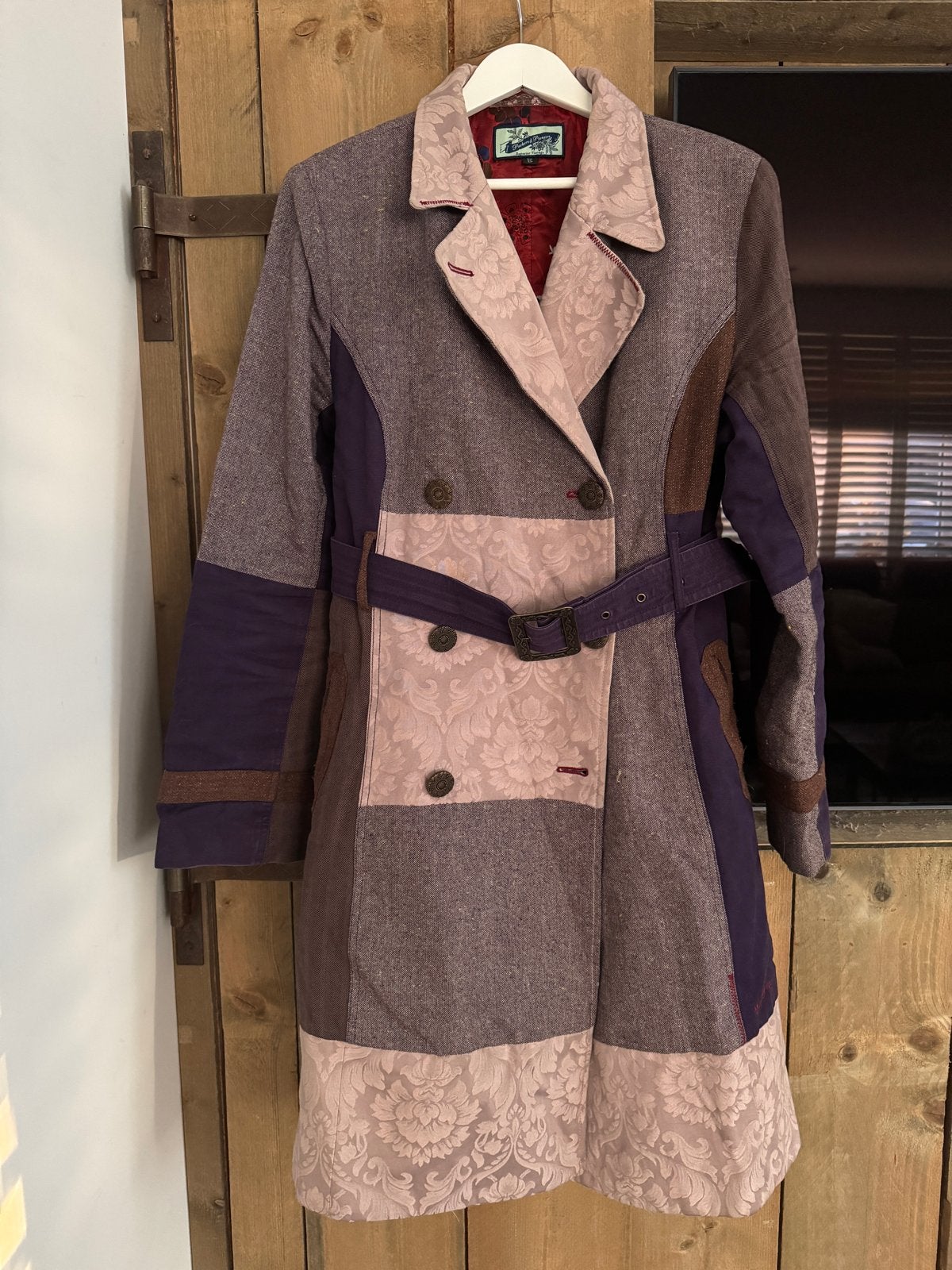Unieke Patchwork Jas van Packers & Pioneers - Maat XL, Ophalen of Verzenden, Zo goed als nieuw, Maat 46/48 (XL) of groter, Paars