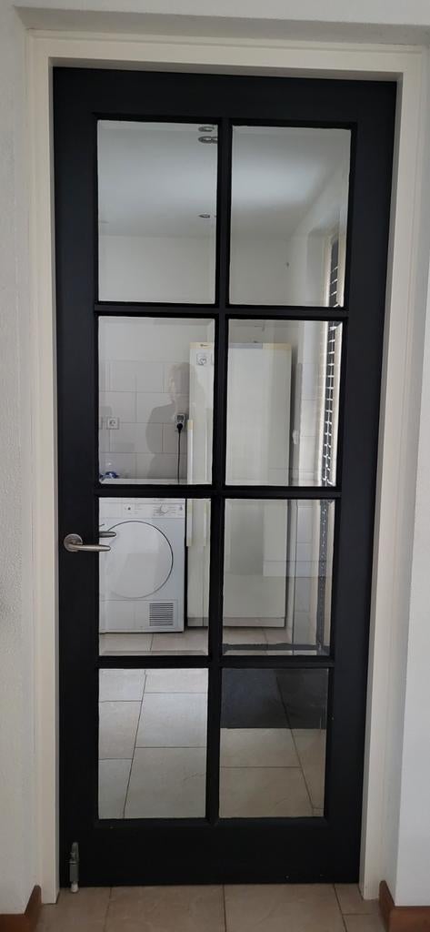 GRATIS 2 stompe binnendeuren met glas - opknapper, Ophalen, Gebruikt, 80 tot 100 cm, 215 cm of meer