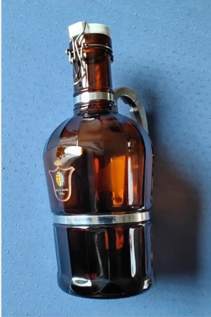 Vintage Born-Stein Pils beugel bierfles 2 liter, Ophalen, Zo goed als nieuw, Flesje(s), Overige merken
