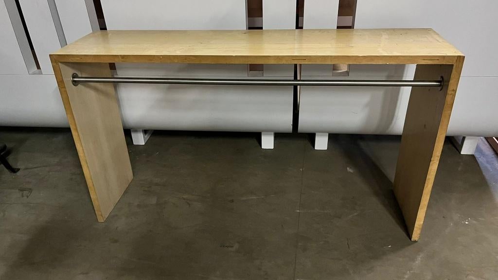 Garderobe kledingrek met houten blad, Ophalen, Gebruikt
