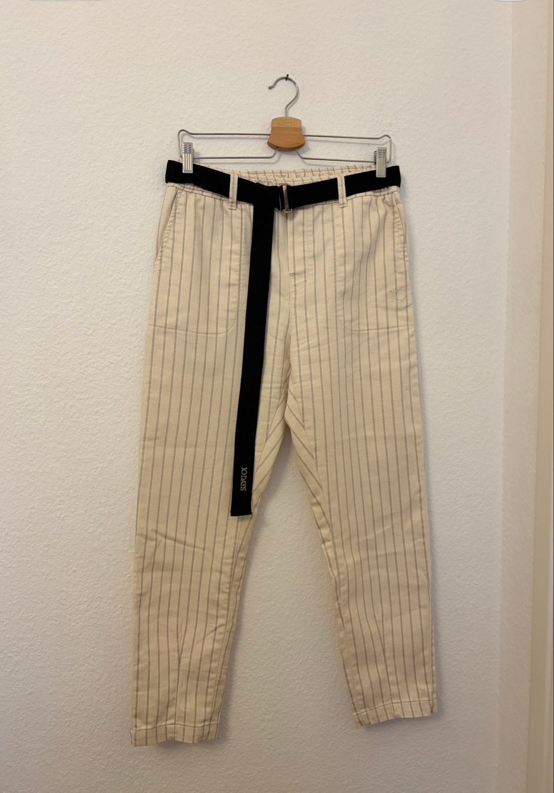 10 DAYS gestreepte jogger maat M, Maat 38/40 (M), Verzenden, Beige, Zo goed als nieuw