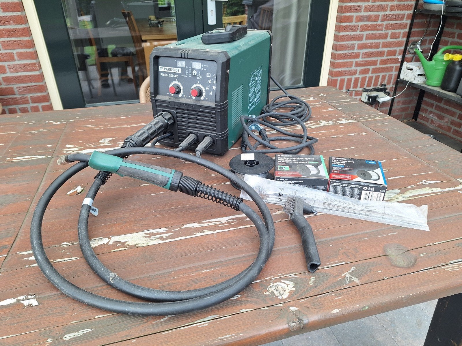 Parkside Lasapparaat PMSG 200 A2 met toebehoren, Ophalen of Verzenden, Gebruikt, 150 tot 250 ampère, Overige typen