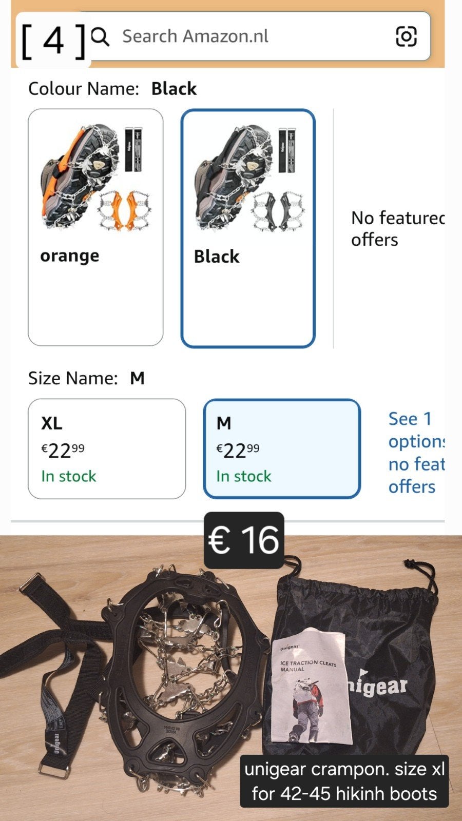 Crampons voor winterwandelingen + bonus, Ophalen, Zo goed als nieuw, Overige typen