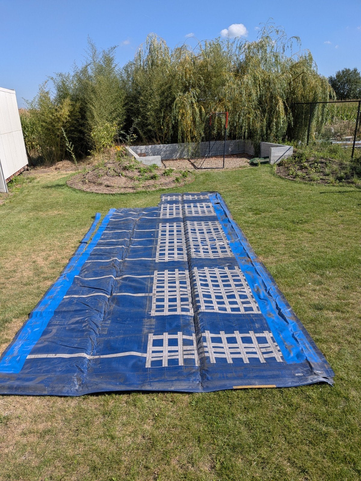 Zwaar PVC Bisonyl vrachtwagenzeil - 610x303cm, Ophalen, Gebruikt, 15 m² of meer, Zeil