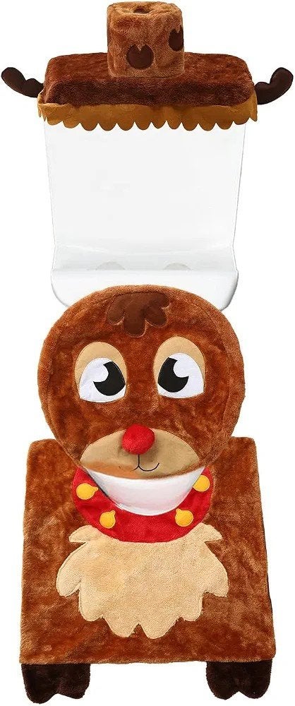 Kerst Rendier Toilet Decoratie Set - Nieuw in verpakking, Ophalen of Verzenden, Nieuw