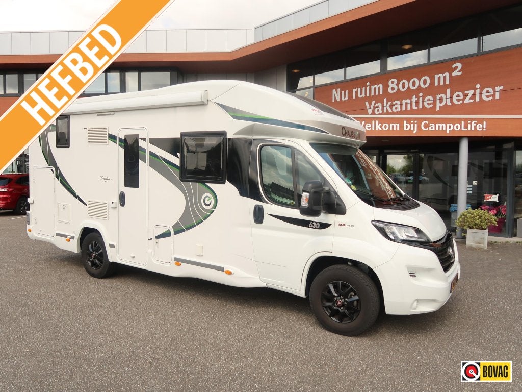 Chausson Premium 630 2x Enkel bed-hefbed, Caravans en Kamperen, Ringverwarming, Luifel, Fiat, 6 tot 7 meter