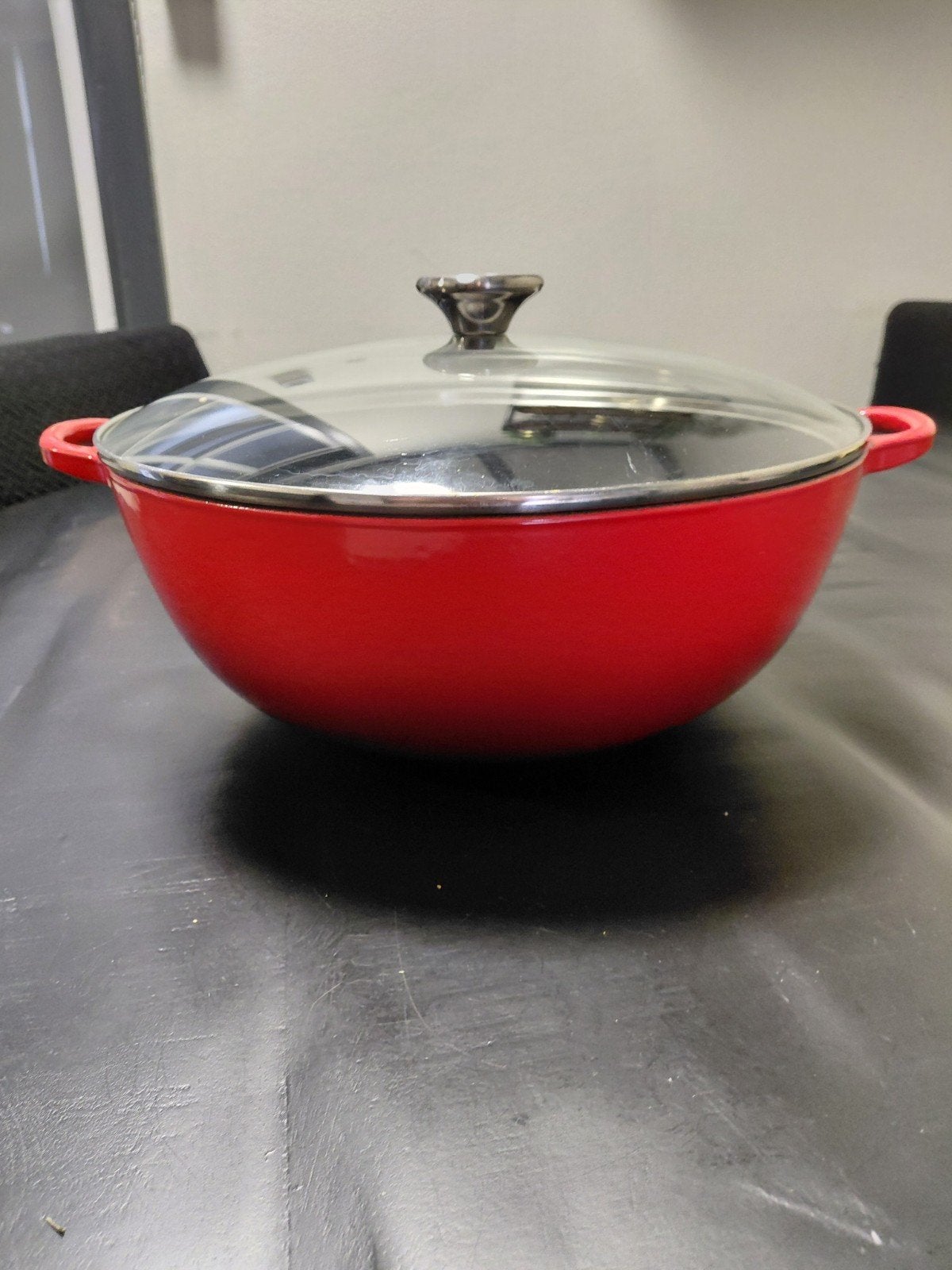 Le Creuset Braadpan 32 cm, 7 liter, zgan, Met deksel, Le Creuset, Ophalen of Verzenden, Zo goed als nieuw