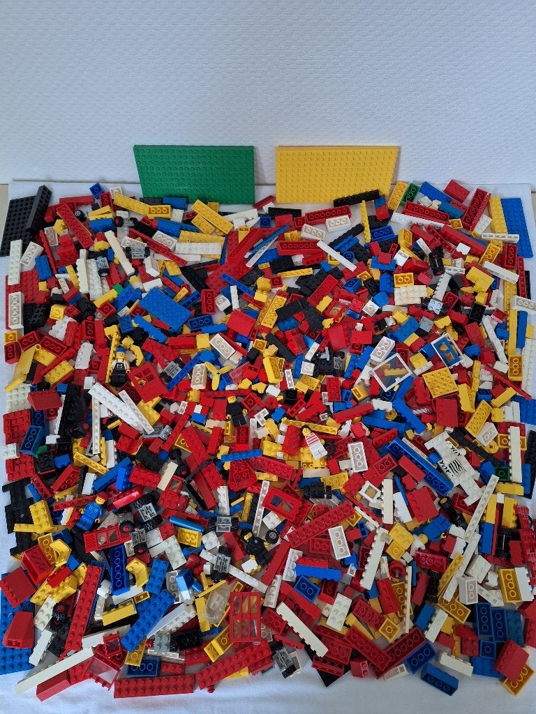 Partij Lego blokjes popjes dakpannen ramen deuren wielen *2*, Gebruikt, Overige thema's, Lego, Ophalen of Verzenden