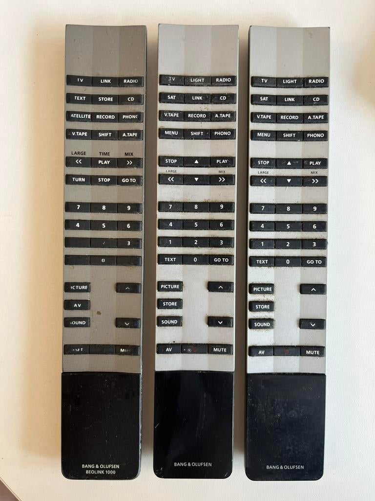 Bang & Olufsen Beolink 1000 afstandsbedieningen (3 stuks), Ophalen of Verzenden, Gebruikt
