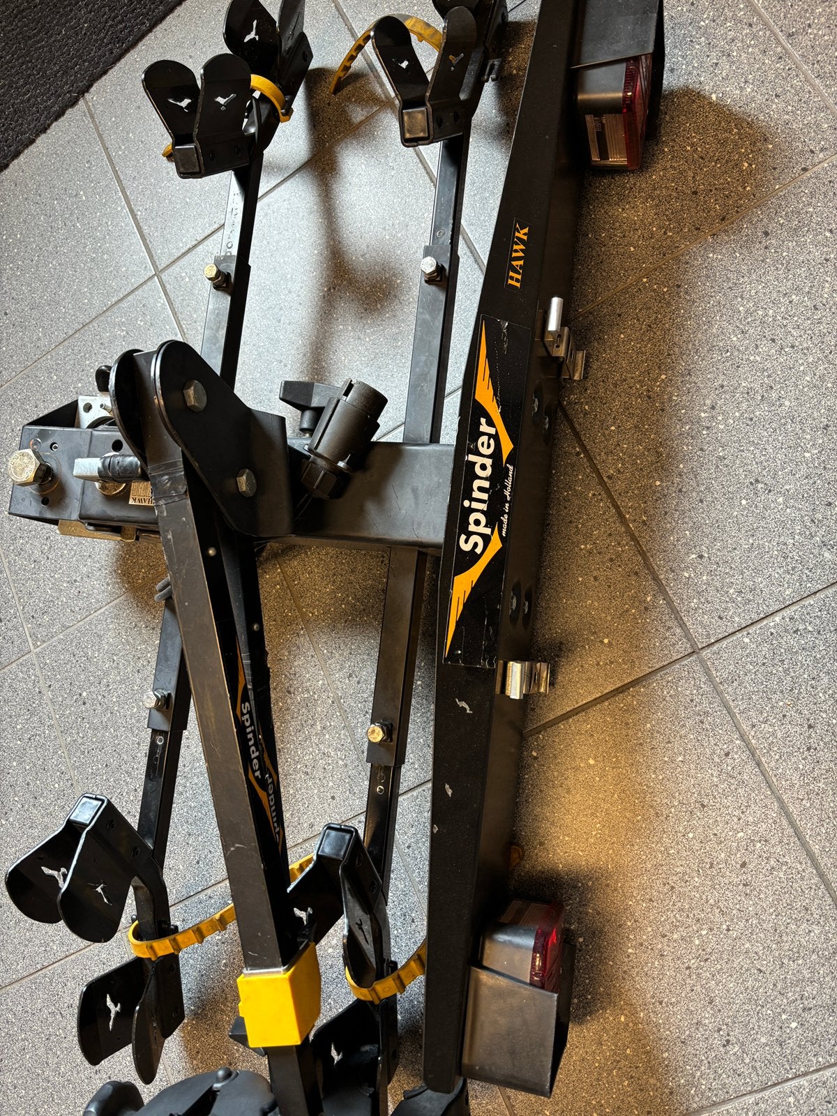 Spinder Hawk fietsendrager, Auto diversen, Fietsendragers, Ophalen, Gebruikt, 2 fietsen, Trekhaakdrager