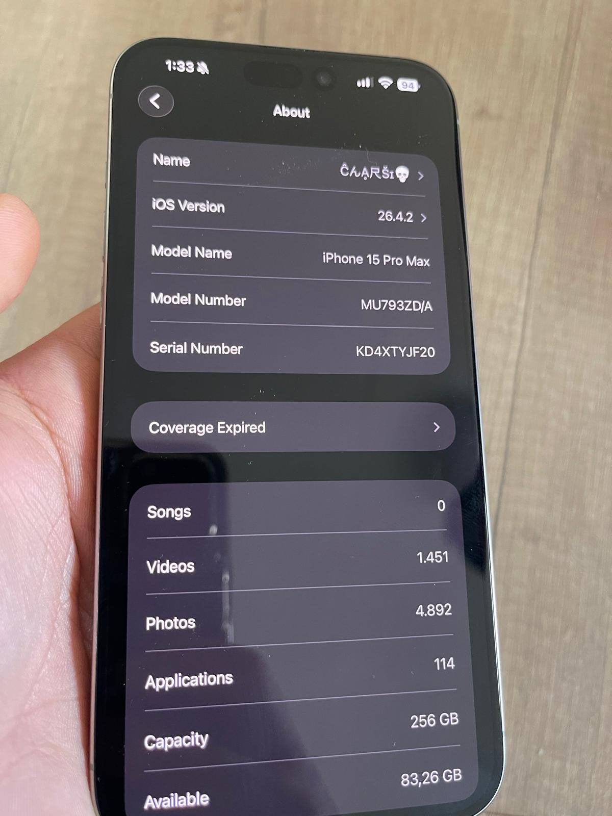 iPhone 15 Pro Max 256 GB, 256 GB, Gebruikt, IPhone 15 Pro Max, Ophalen of Verzenden