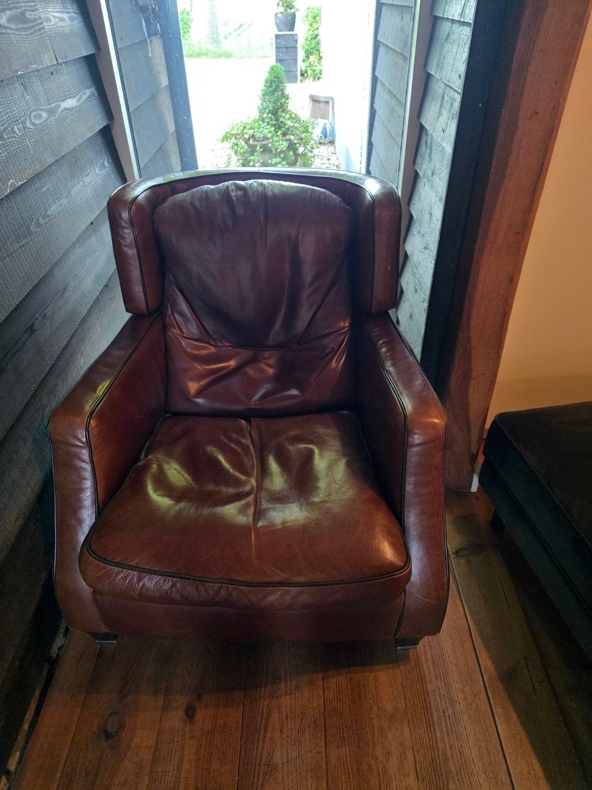 natuzzi fauteuil, Huis en Inrichting, Fauteuils, Ophalen, Gebruikt, Leer
