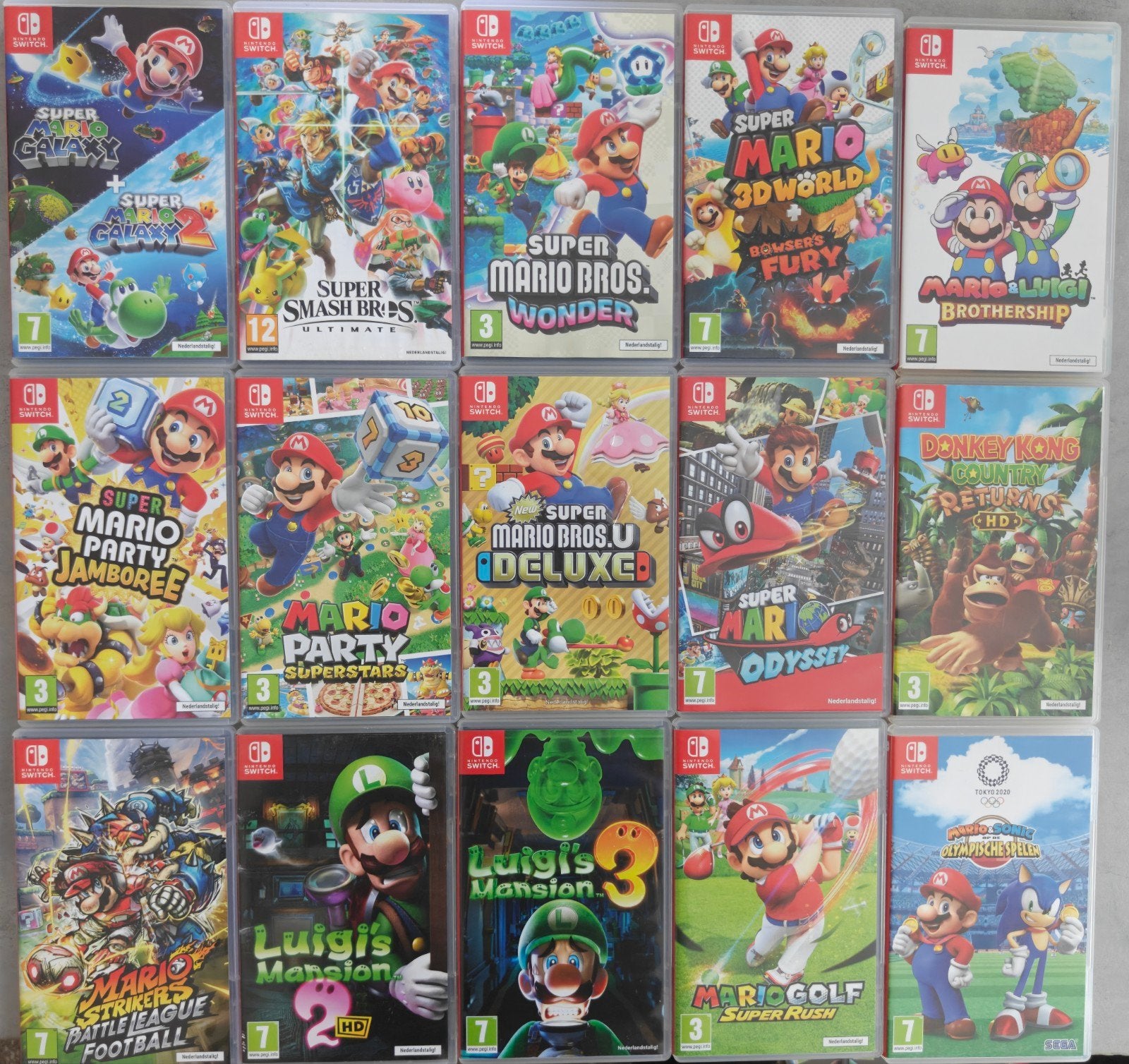 Grote collectie Nintendo Switch games - Mario, Luigi, etc., Nintendo switch, Ophalen of Verzenden, Zo goed als nieuw, Nvt