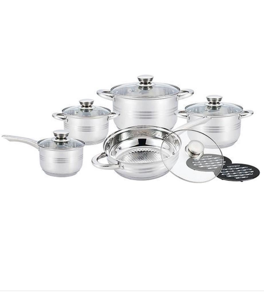 AANBIEDING! Stelle pannenset 13 delig - NIEUW, Nieuw, Pannenset, Ophalen of Verzenden, Rvs