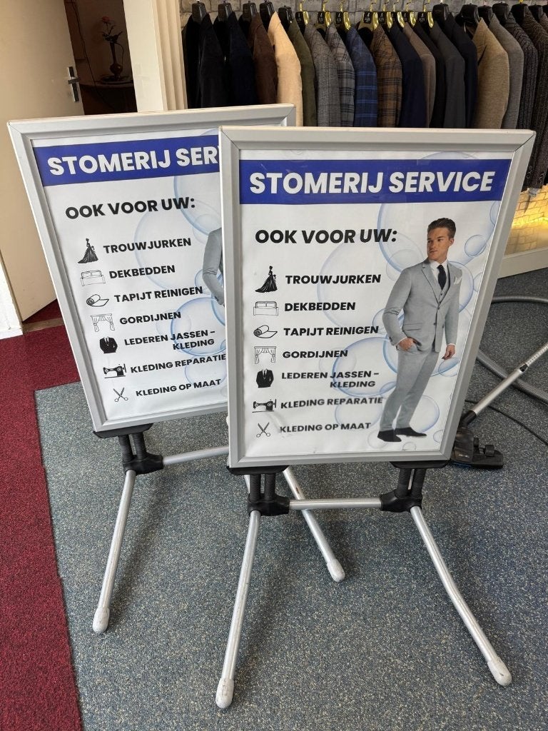2x Stoepbord / Swingbord aluminium dubbelzijdig, Ophalen, Gebruikt, Reclamebord