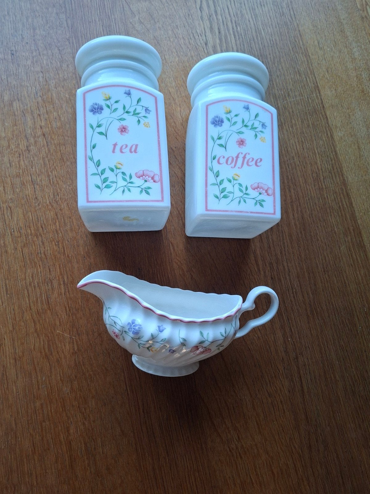 Summer Chintz theevoorraadpot, koffievoorraadpot & juskom, Gebruikt, Overige merken, Ophalen of Verzenden, Theepot