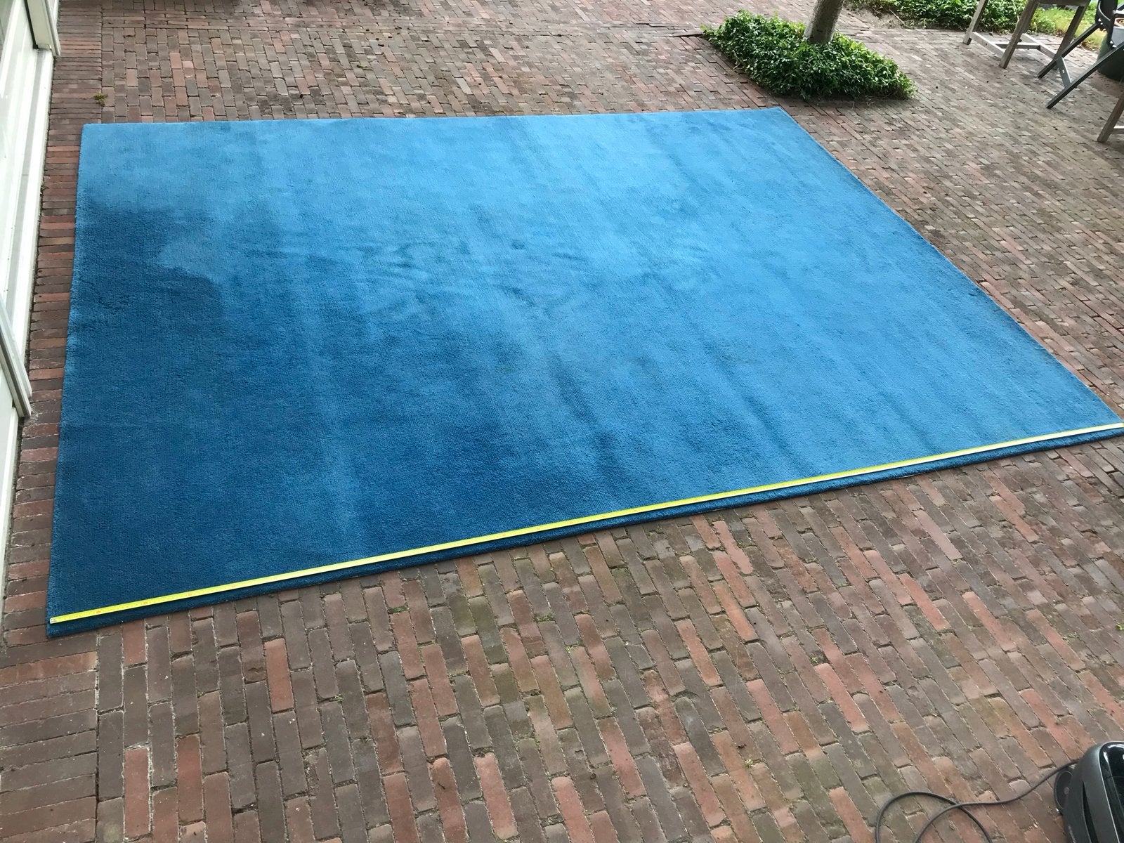 Prachtig blauw vloerkleed - De Munk Carpets, Ophalen, Gebruikt, Blauw, 200 cm of meer